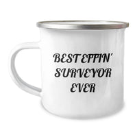 Load image into Gallery viewer, Funny Surveyor Gifts for Dad, Best Effin' Surveyor Ever Camping Mug, Unique Father's Day Unique Gifts from Son - Image 1
