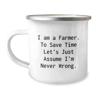Load image into Gallery viewer, Gifts from Friends for Farmers - Funny 'I'm Never Wrong' Camping Mug for Mother's Day Unique - Image 1