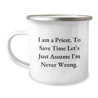 Load image into Gallery viewer, Funny Priest Gifts for Men - 'I Am A Priest' Camping Mug for Father's Day Unique Presents - Image 1