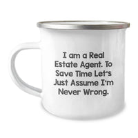 Load image into Gallery viewer, Funny Real Estate Agent Gifts Camping Mug for Birthday Unique Present from Friends or Family Members - Image 1