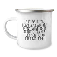 Load image into Gallery viewer, Funny Inspirational Gifts from Men Family to their Favorite Athletic Trainer on Mother's Day Unique Camping Mug - Image 1