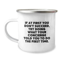 Load image into Gallery viewer, Funny Concierge Gifts from Men for Men - Camping Mug with Inspirational Quote - Father's Day Unique Gifts - Image 1