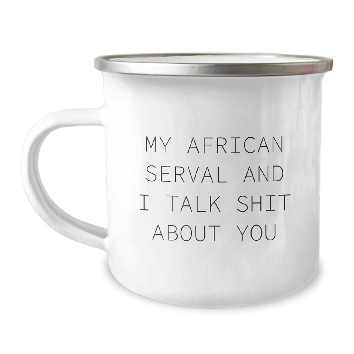 African Serval Cat Lover Gifts Funny Camping Mugs from Friends, Unique Graduation Gifts for Men - Image 1