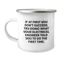 Load image into Gallery viewer, Electrical Engineer Gifts from Men, Funny Quote about Doing It Right, Mother's Day Unique Gifts for Him, Camping Mug - Image 1