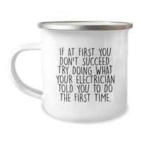 Load image into Gallery viewer, Funny Electrician Gifts from Men to Women, Camping Mug for Electricians with Inspirational Quote, Mother's Day Unique - Image 1