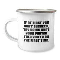 Load image into Gallery viewer, Funny Porter Gifts for Men, Camping Mug with Inspirational Quote, Perfect for Porter Enthusiasts on Father's Day, Gifts from Family to Porter - Image 1