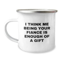 Load image into Gallery viewer, Funny Fiance Camping Mug Gifts from Men to Fiancee for Christmas Unique Gift Ideas - Image 1
