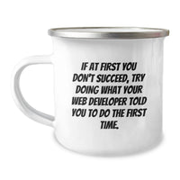 Load image into Gallery viewer, Funny Web Developer Gifts from Friends, Unique Father's Day Unique Gifts for Men, Web Developer Camping Mug - Image 1