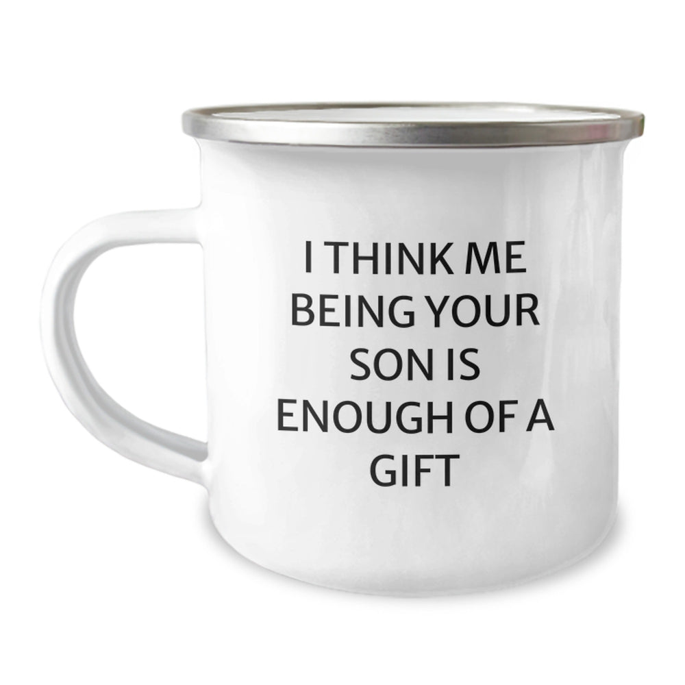 Funny Son Birthday Unique Gift Ideas, Gifts from Mom, Dad, or Friends, Unique Camping Mug for Son's Special Day - Image 1
