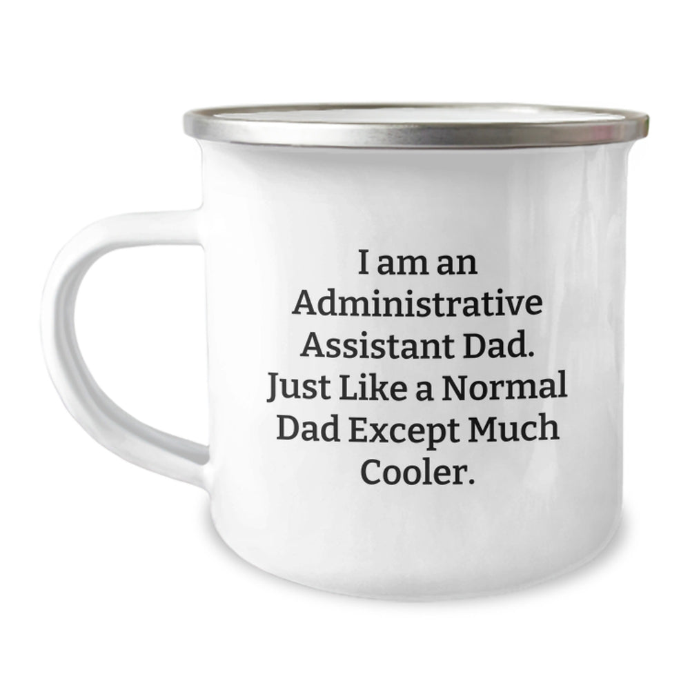 Funny Administrative Assistant Dad Gifts from Men to Office Peers - Camping Mug for Christmas Unique Presents - Image 1