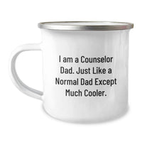 Load image into Gallery viewer, Funny Counselor Gifts for Graduation, Gifts from Dad, Camping Mug with I Am A Counselor Dad Quote - Image 1
