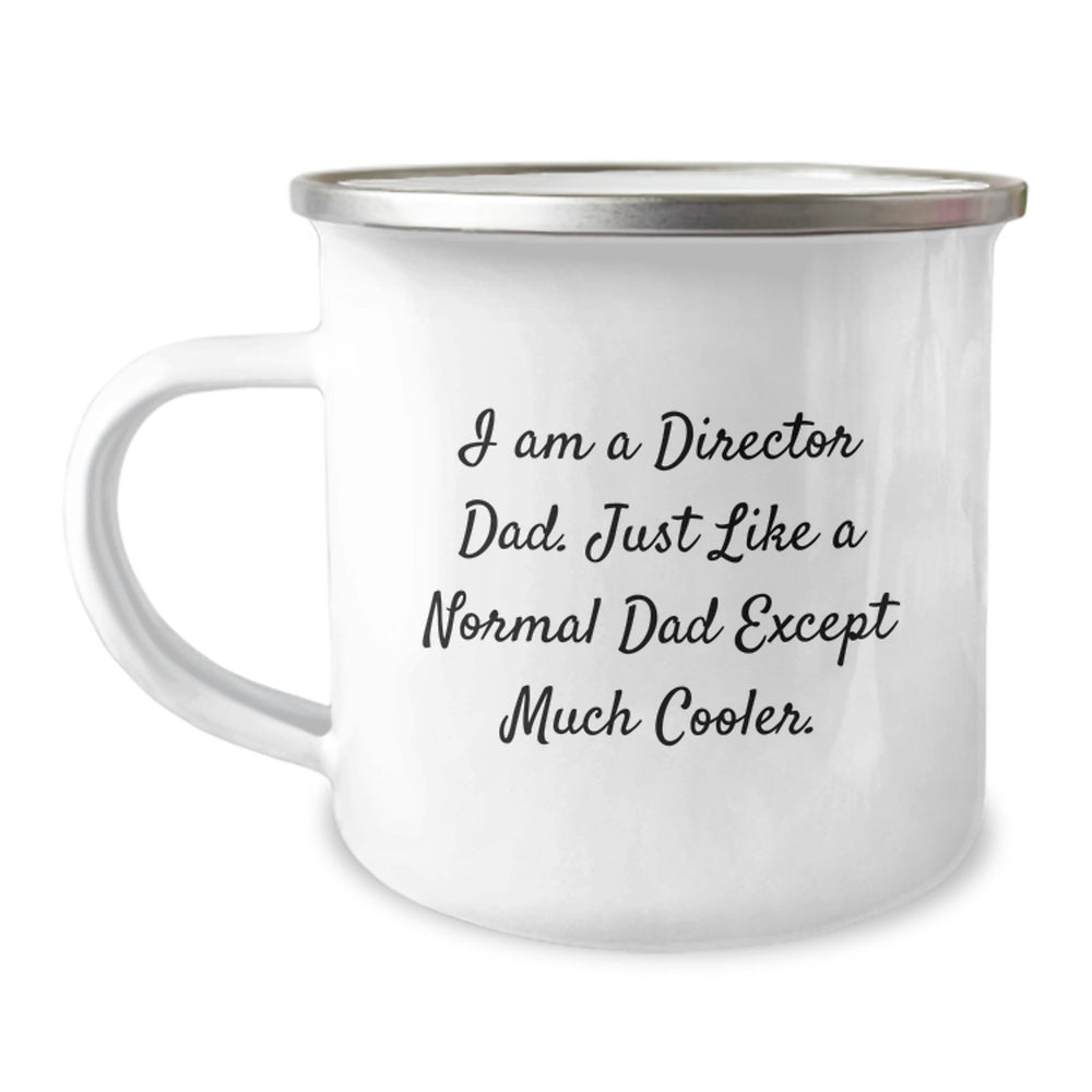 Funny Director Dad Gifts - Director Camping Mug with I Am A Director Dad Quote for Christmas Unique Gifts from Men to Directors - Image 1
