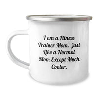 Load image into Gallery viewer, Funny Fitness Trainer Gifts from Mom - Fitness Trainer Mom Camping Mug for Graduation Unique Gifts - Image 1