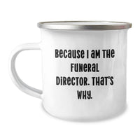 Load image into Gallery viewer, Funeral Director Keepsake Camping Mug Stainless Steel Birthday Gift - Image 1