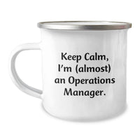 Load image into Gallery viewer, Funny Operations Manager Gift, Keep Calm I'm (almost) An Operations Manager, Perfect for Graduation Unique Gifts from Friends to Family - Image 1
