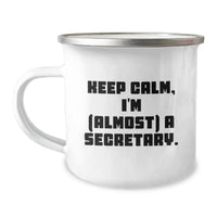 Load image into Gallery viewer, Funny Secretary Camping Mug, Gifts from Family for Graduation Unique Gifts, 'I'm (almost) A Secretary' Quote - Image 1