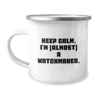 Load image into Gallery viewer, Watchmaker Keepsake Camping Mug for Him Birthday Gift with Enamel Finish - Image 1
