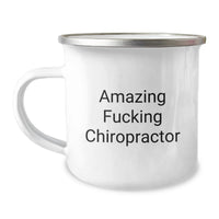 Load image into Gallery viewer, Funny Chiropractor Gifts for Men - 'Amazing F--king Chiropractor' Camping Mug from Friends, Unique Graduation Unique Gifts for Chiropractors, Stainless Steel with Enamel Finish - Image 1