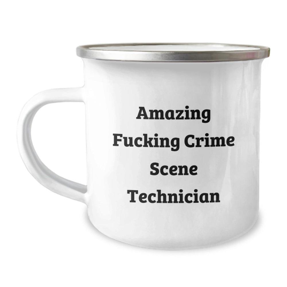 Funny Crime Scene Technician Gifts from Men to Birthday Crime Scene Technician, 'Amazing F--king Crime Scene Technician' Mug for Camping, Unique Birthday Unique Gifts for Crime Scene Technician - Image 1