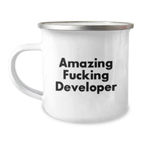 Load image into Gallery viewer, Funny Developer Gifts, Amazing Developer Mug for Graduation, Unique Camping Mug with Inspirational Quote - Image 1