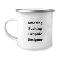 Load image into Gallery viewer, Graphic Designer Keepsake Premium Camping Mug Birthday Gift for Him - Image 1
