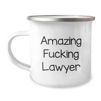 Load image into Gallery viewer, Funny Lawyer Gifts for Friends, Amazing Quote, Graduation Unique Gifts from Men, Lawyer Themed Camping Mug - Image 1