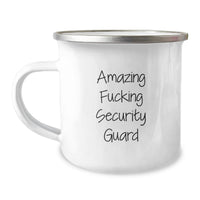 Load image into Gallery viewer, Funny Security Guard Gifts for Men, Unique Camping Mug for Security Guard, 'Amazing F--king Security Guard' Quote Graduation Gifts from Friends - Image 1