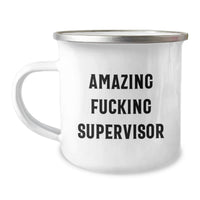Load image into Gallery viewer, Supervisor Keepsake Camping Mug for Him Birthday Gift – Amazing Fucking - Image 1