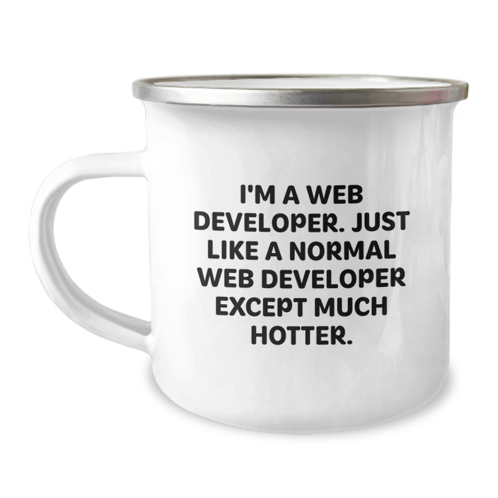 Funny Web Developer Gifts for Men from Coworkers, Unique Camping Mug for Graduation - Image 1