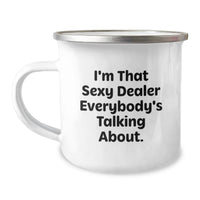 Load image into Gallery viewer, Dealer Keepsake Camping Mug for Him Birthday Gift with Enamel Finish - Image 1
