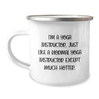Load image into Gallery viewer, Funny Yoga Instructor Gifts from Friends - &#39;Hotter&#39; Camping Mug for Birthday - Unique Yoga Instructor Present - Image 1
