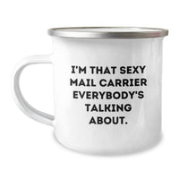 Load image into Gallery viewer, Birthday Gift Mail Carrier Camping Mug for Her Present With Enamel - Image 1