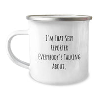 Load image into Gallery viewer, Funny Reporter Camping Mug for Men Gifts from Family, Graduation Unique Gifts, Funny Reporter Quote for Reporter Enthusiasts - Image 1