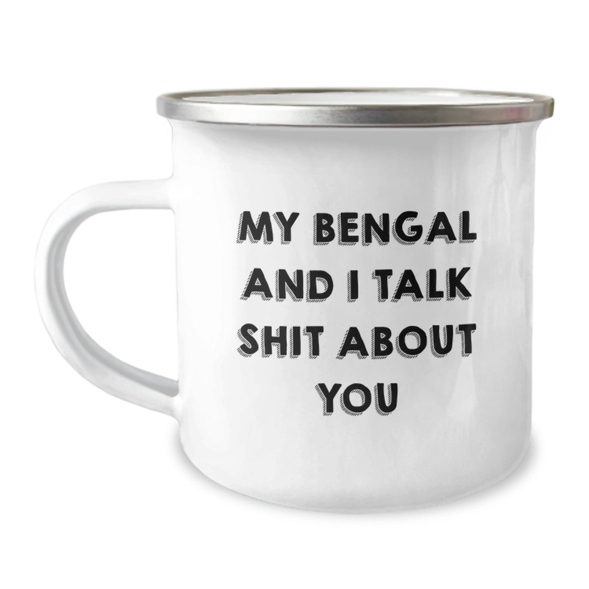 Funny Bengal Cat Gifts from Friends - Camping Mug for Bengal Cat Enthusiasts and Graduation Unique Gifts from Family - Image 1