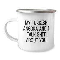 Load image into Gallery viewer, Funny Turkish Angora Cat Gifts from Friends for Christmas Unique Mugs My Turkish Angora And I Talk Shit About You - Image 1
