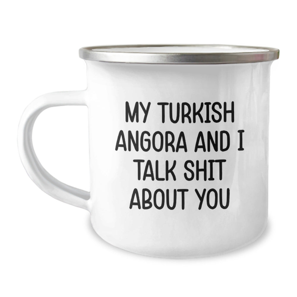Funny Turkish Angora Cat Gifts from Friends for Christmas Unique Mugs My Turkish Angora And I Talk Shit About You - Image 1