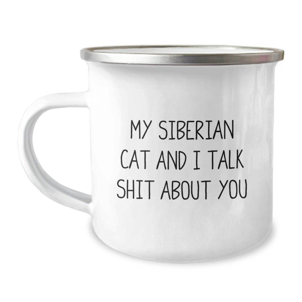 Siberian Cat Gifts for Men, Funny Camping Mug with Inspirational Quote, Gifts from Friends, Unique Graduation Gifts for Him - Image 1