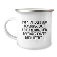 Load image into Gallery viewer, Funny Web Developer Mugs for Men Gifts from Friends, Unique Graduation Unique Gifts for Him, Camping Mug for Web Developers - Image 1