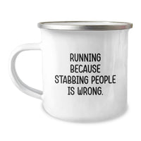 Load image into Gallery viewer, Funny Running Gifts for Him, Unique Camping Mugs for Running Enthusiasts, Funny Quote Gifts from Friends to Graduation Day - Image 1