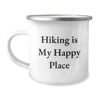 Load image into Gallery viewer, Hiking Gifts for Friends from Men, Funny Hiking Camping Mug for Him, Hiking Is My Happy Place Quote - Image 1
