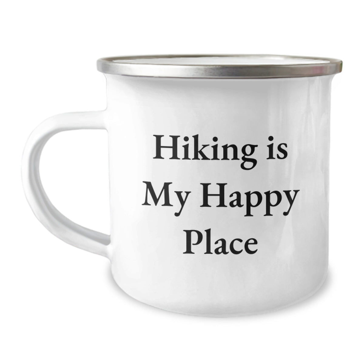 Hiking Gifts for Friends from Men, Funny Hiking Camping Mug for Him, Hiking Is My Happy Place Quote - Image 1