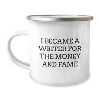 Load image into Gallery viewer, Writer Gifts, Funny Camping Mug, Inspirational Quote Gifts for Writer Friends, Graduation Unique Gifts from Men - Image 1