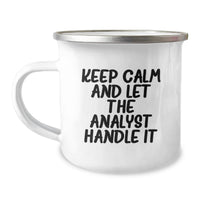 Load image into Gallery viewer, Funny Analyst Gifts for Men - Keep Calm And Let The Analyst Handle It Graduation Unique Gifts from Friends for Him - Image 1