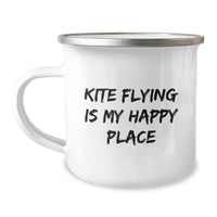 Load image into Gallery viewer, Kite Flying Enthusiasts&#39; Delight, Funny Gifts for Kite Flying Lovers, Camping Mug for Graduation - &#39;Kite Flying Is My Happy Place&#39; - Image 1
