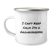 Load image into Gallery viewer, Funny groundskeeper Gifts from Friends for groundskeeper Men, Camping Mug, I Can't Keep Calm I'm A groundskeeper, Unique Gifts for groundskeeper Guys - Image 1