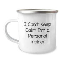 Load image into Gallery viewer, Funny Personal Trainer Gifts for Men, Camping Mug, I Can't Keep Calm I'm A Personal Trainer, Graduation Unique - Image 1