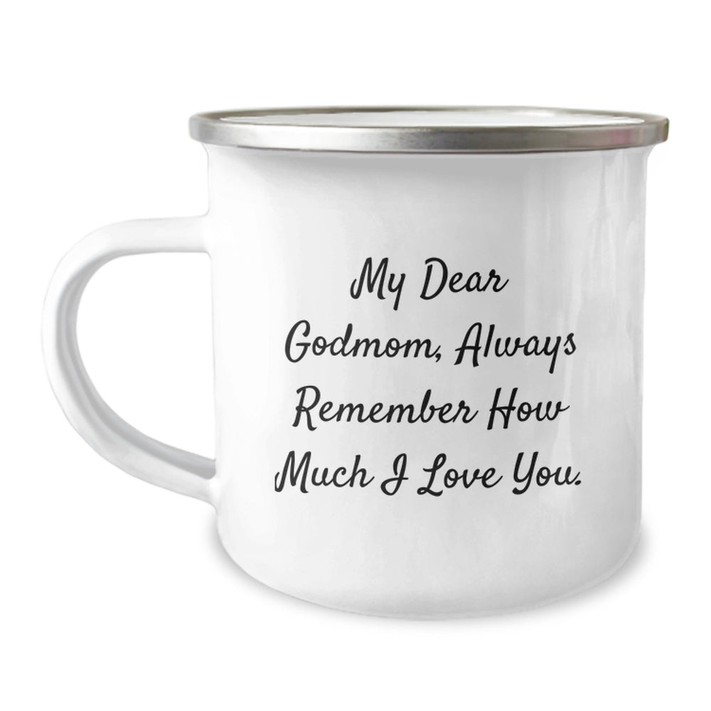 Funny Godmom Gifts from Family, My Dear Godmom, Always Remember How Much I Love You. Christmas Camping Mug for Godmom, Funny Godmom Mugs, Gifts for Godmom - Image 1