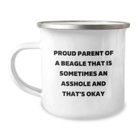 Load image into Gallery viewer, Beagle Dog Lover Gifts from Men to Friends - Proud Parent Quote, Camping Mug for Graduation, Funny Gift for Beagle Dog Owners - Image 1
