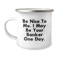 Load image into Gallery viewer, Funny Banker Camping Mug Gifts from Friends to Banker on Birthday Unique - Image 1