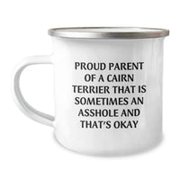 Load image into Gallery viewer, Cairn Terrier Dog Gifts for Proud Parents - Funny Camping Mug for Graduation, Gifts from Friends and Family - Image 1
